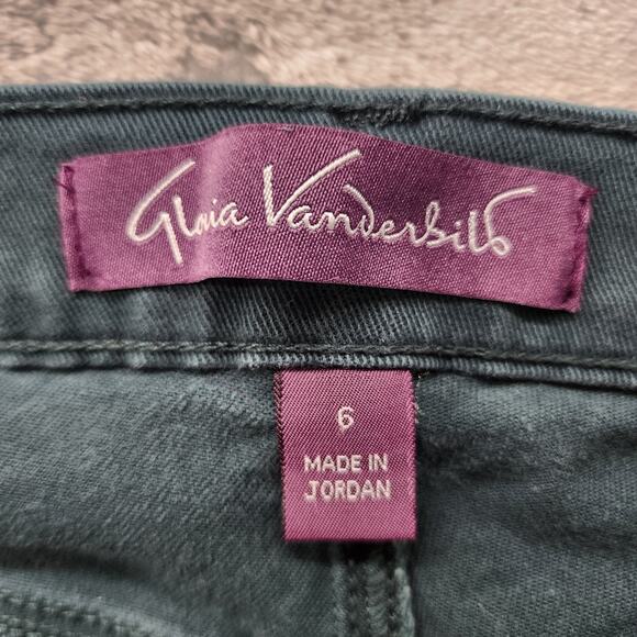 Gloria Vanderbilt Jeans Women 6 Green Amanda High Rise Tapered Leg Stretch Denim - Picture 6 of 15